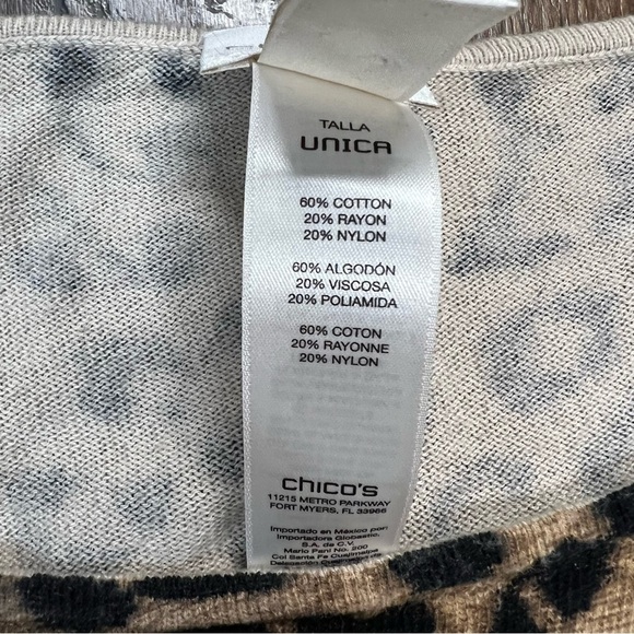 Chico’s Animal Chianti Cape SZ OS - Picture 8 of 8